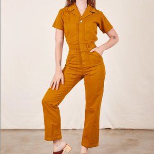 Big Bud Press Short-Sleeve Jumpsuit Small (Spicy Mustard)